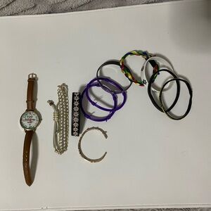 Assorted Bracelets and Watch
